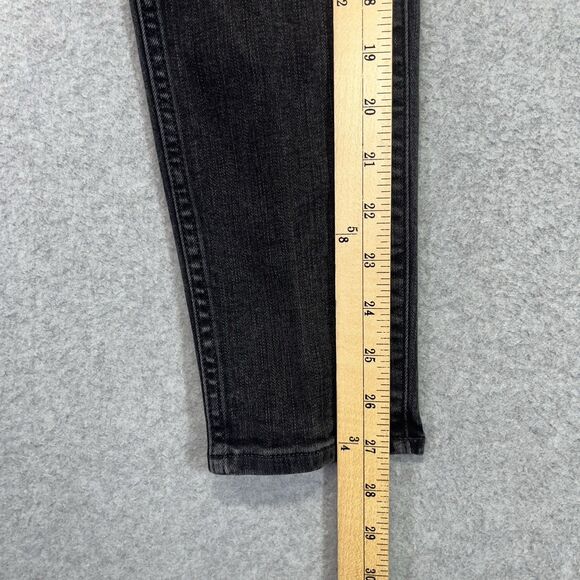 Madewell Jeans Womens 27 Black 10" High Rise Skinny Stretch Denim - Picture 12 of 14